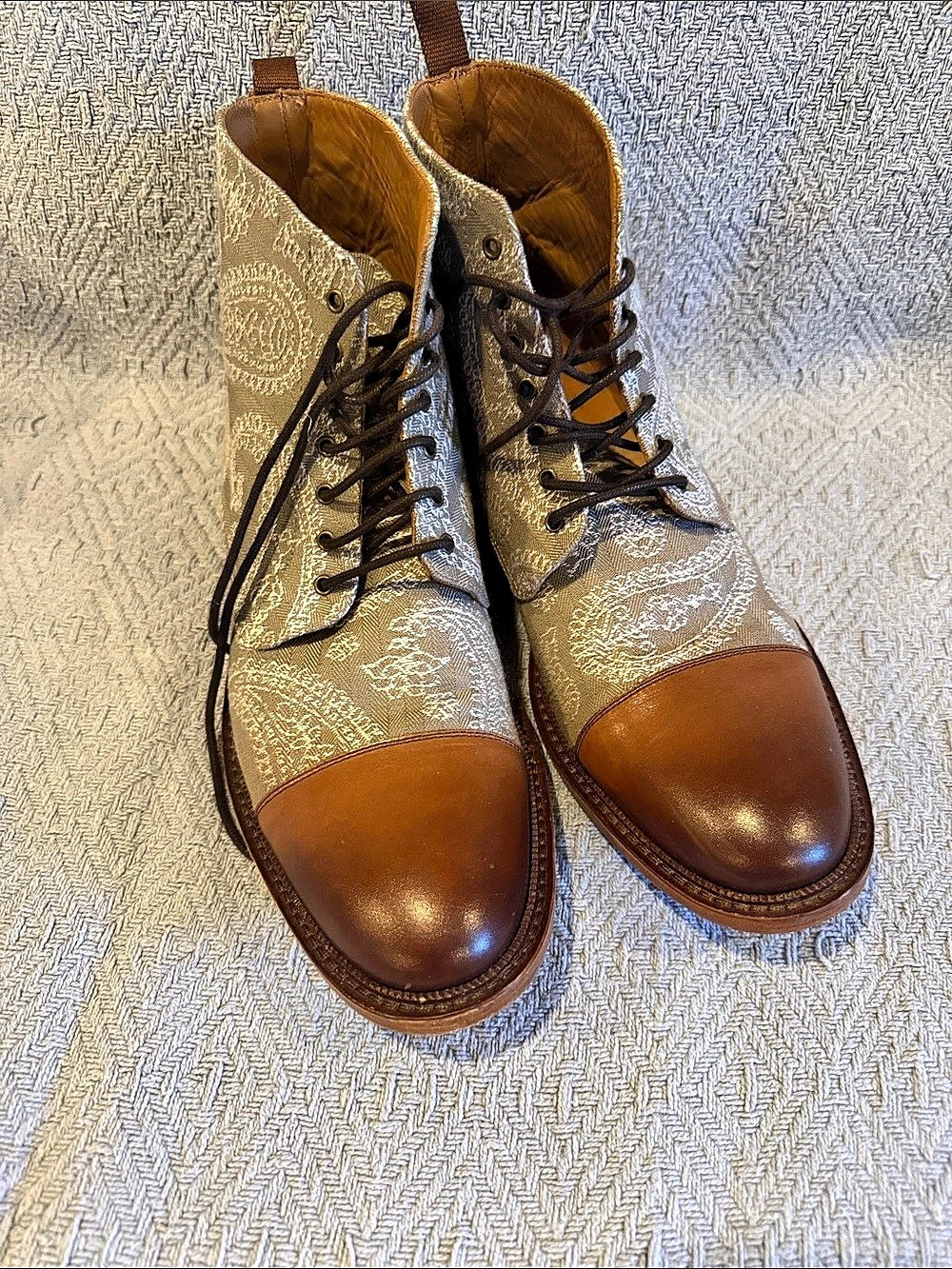 Taft The Jack Boot in Brown Paisley Boots